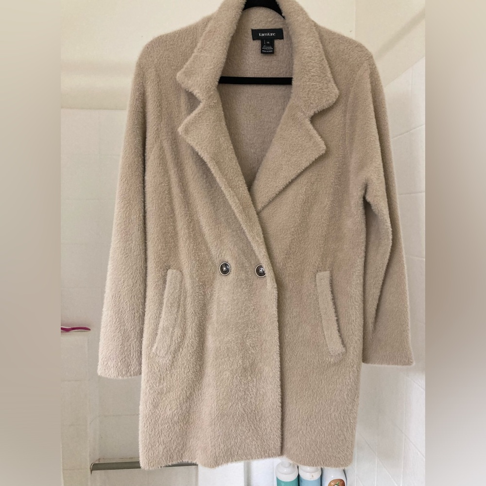 Karen Kane teddy bear sweater coat - size XS - unused - cream color - pristine